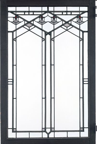 Stained Glass Window, Frank Lloyd Wright (American, Richland Center, Wisconsin 1867–1959 Phoenix, Arizona), Glass, zinc, American 
