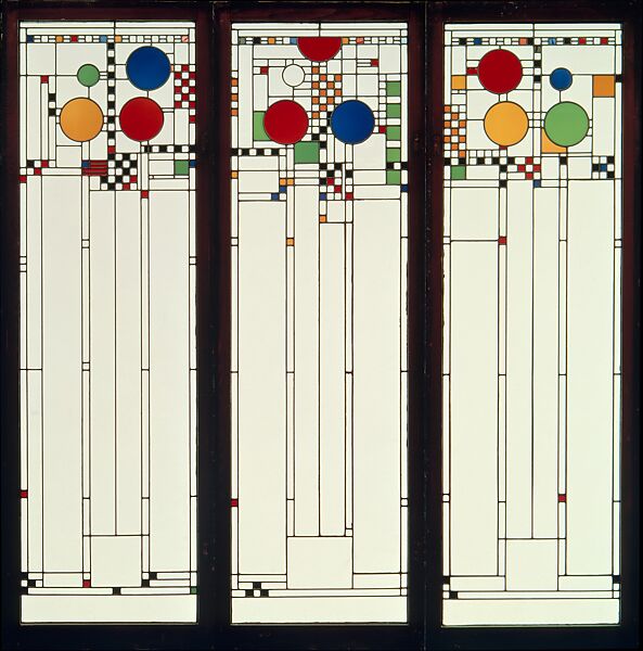 Window, Frank Lloyd Wright (American, Richland Center, Wisconsin 1867–1959 Phoenix, Arizona), Glass, zinc, American 