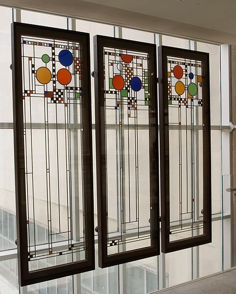 Window, Frank Lloyd Wright (American, Richland Center, Wisconsin 1867–1959 Phoenix, Arizona), Glass, zinc, American