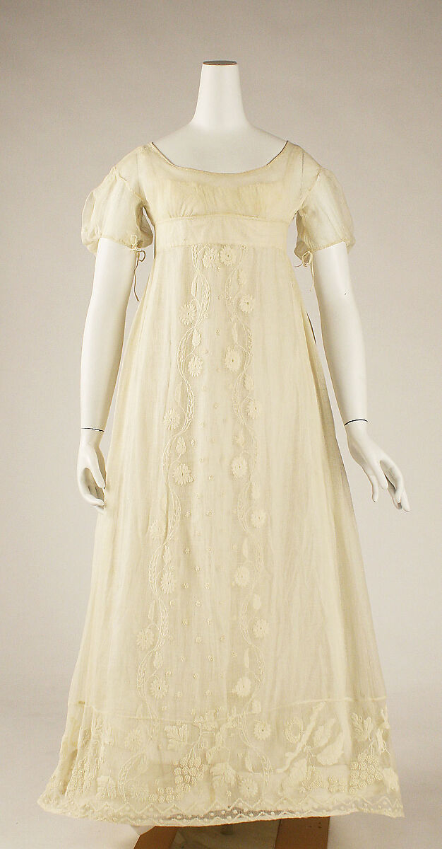 Dress, cotton, linen, British 