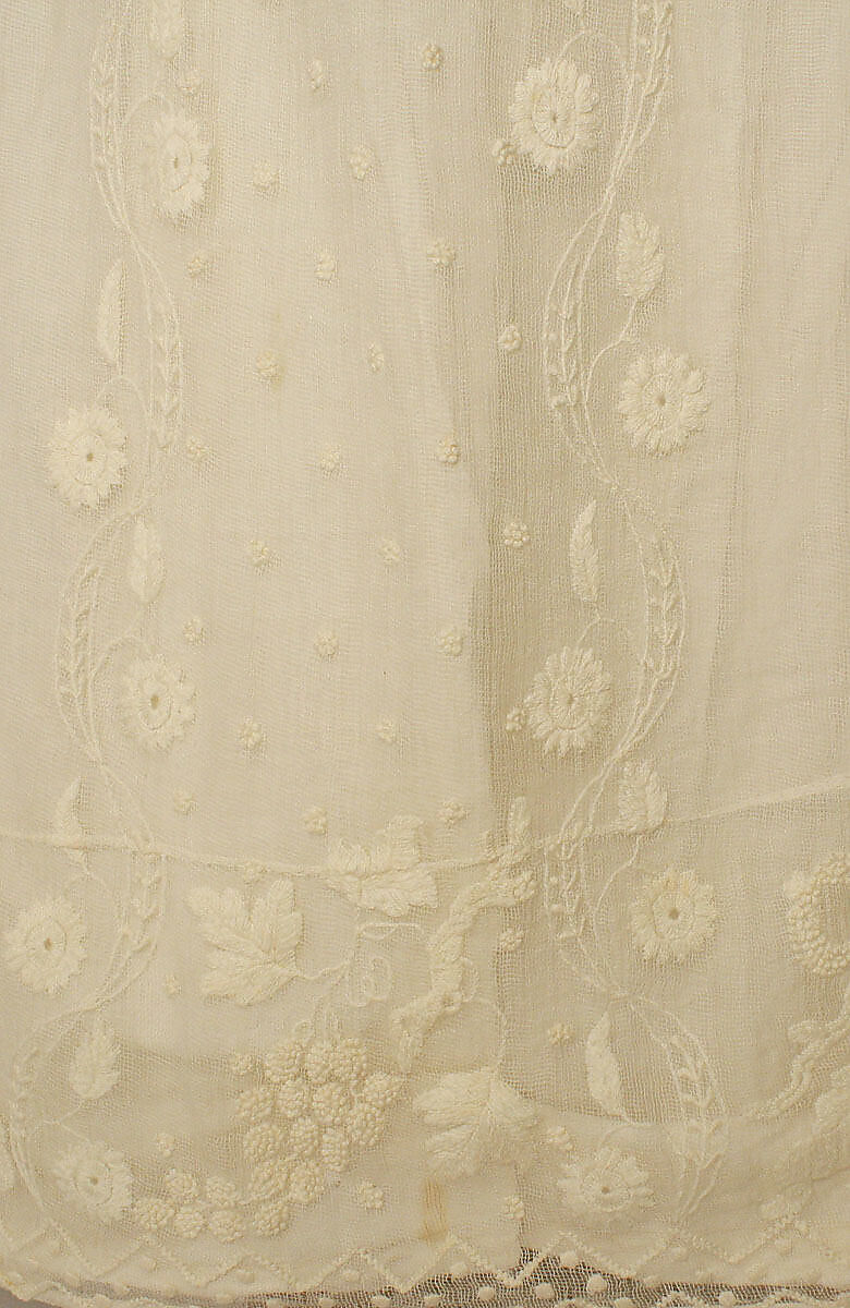 Dress, cotton, linen, British