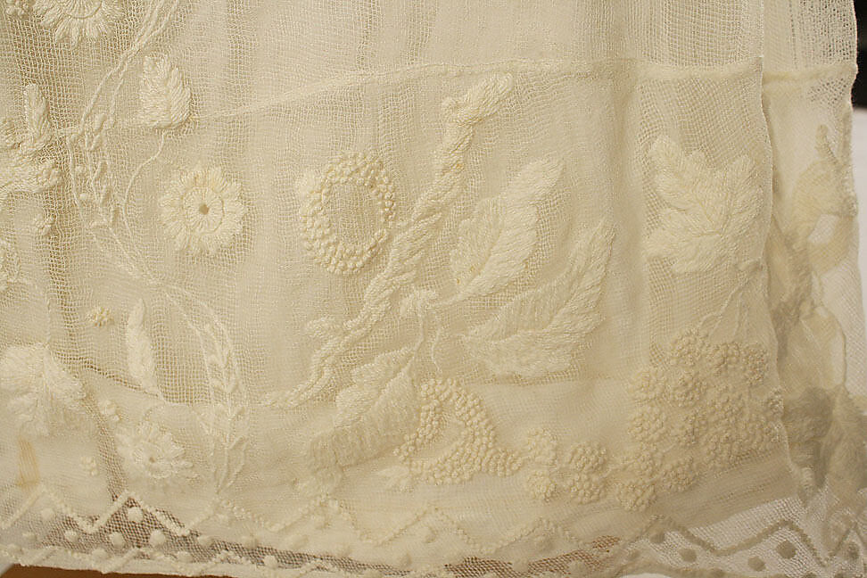 Dress, cotton, linen, British