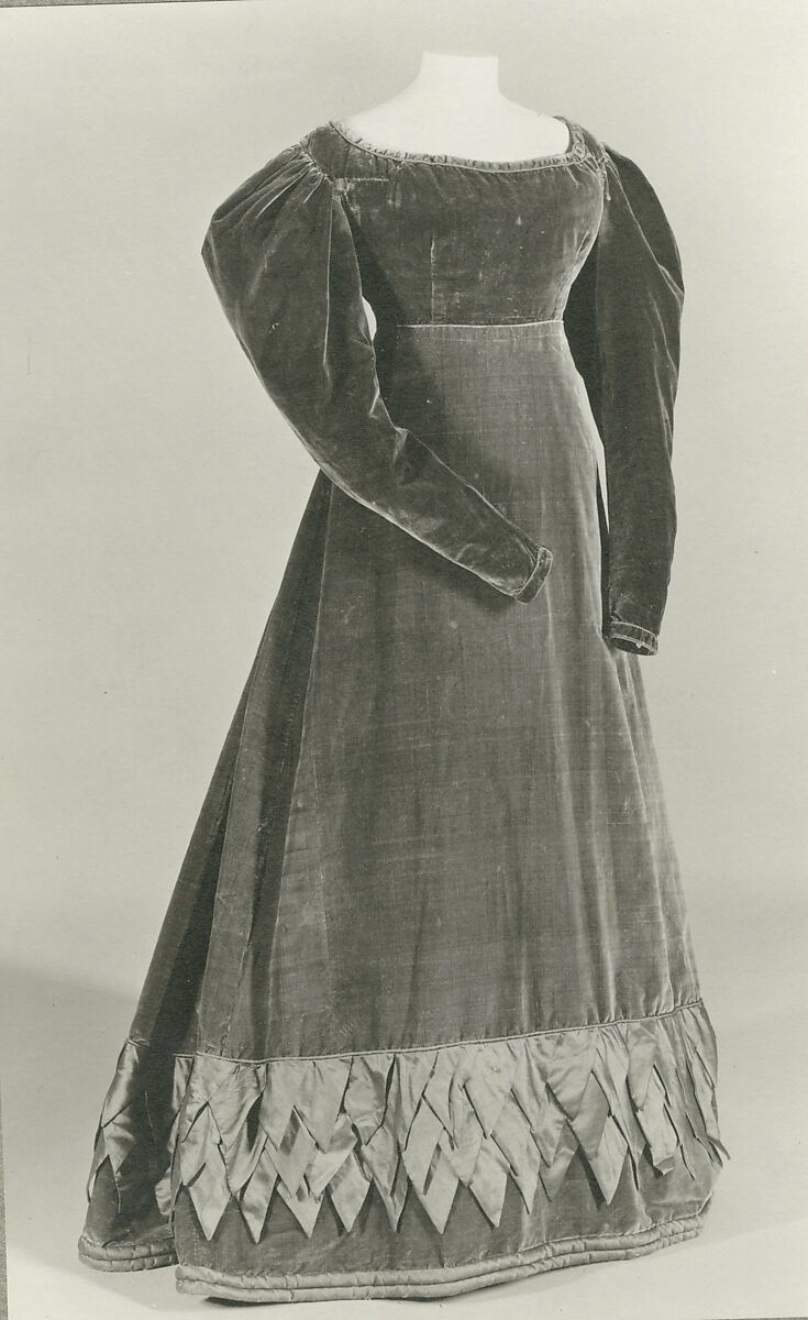 Dress, silk, British