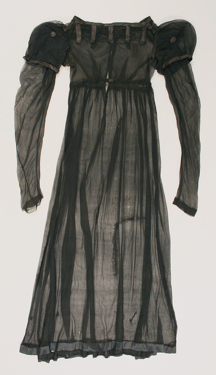 Dress, silk, British