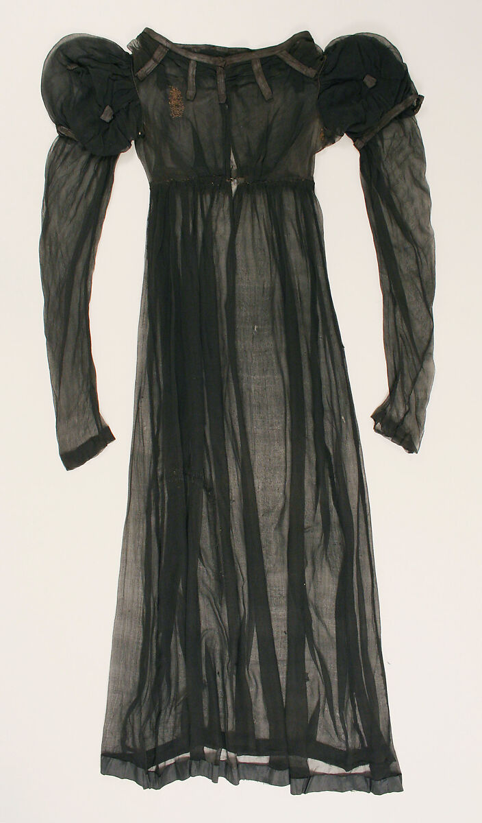 Dress, silk, British