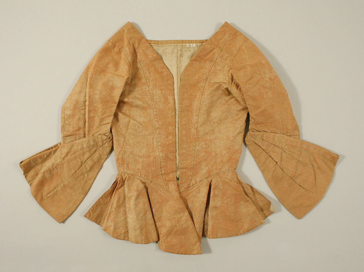 Bodice, silk, British 