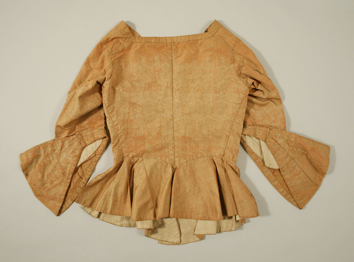 Bodice, silk, British