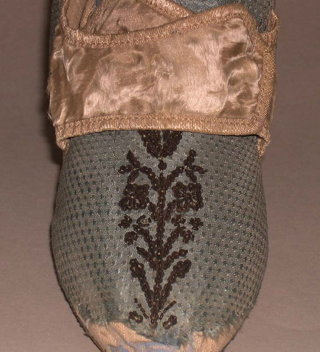 Shoes, silk, leather, European