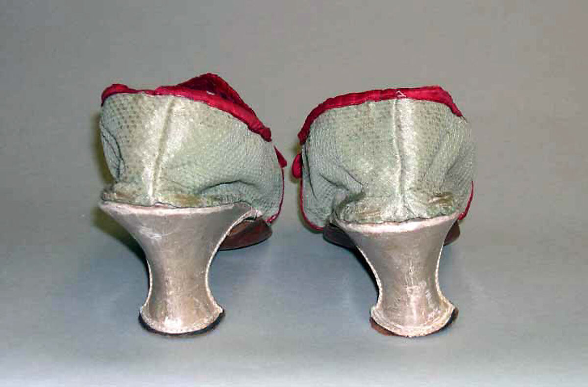 Shoes, silk, probably British