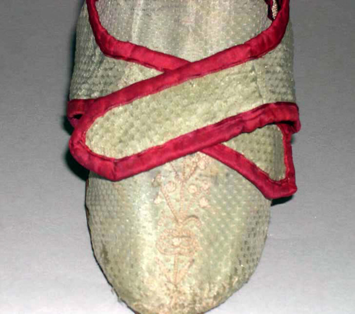 Shoes, silk, probably British