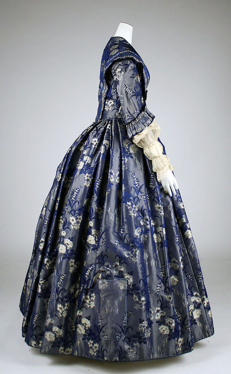 Dress, silk, British