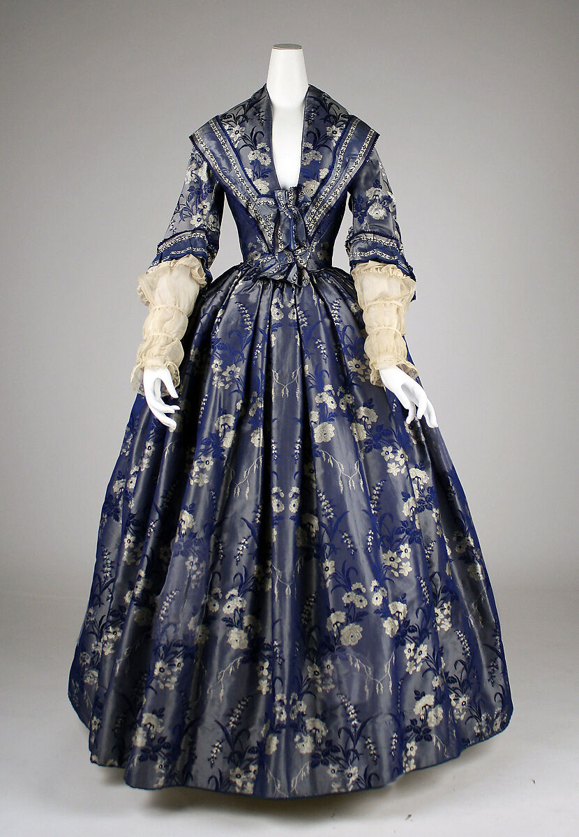 Dress, silk, British 