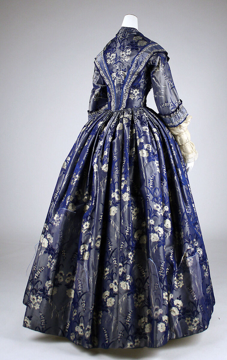 Dress, silk, British