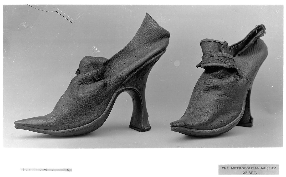 Slippers, leather, French