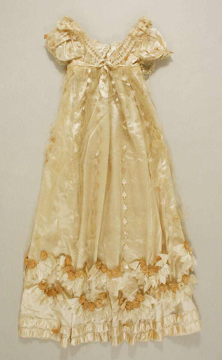Evening dress, silk, French