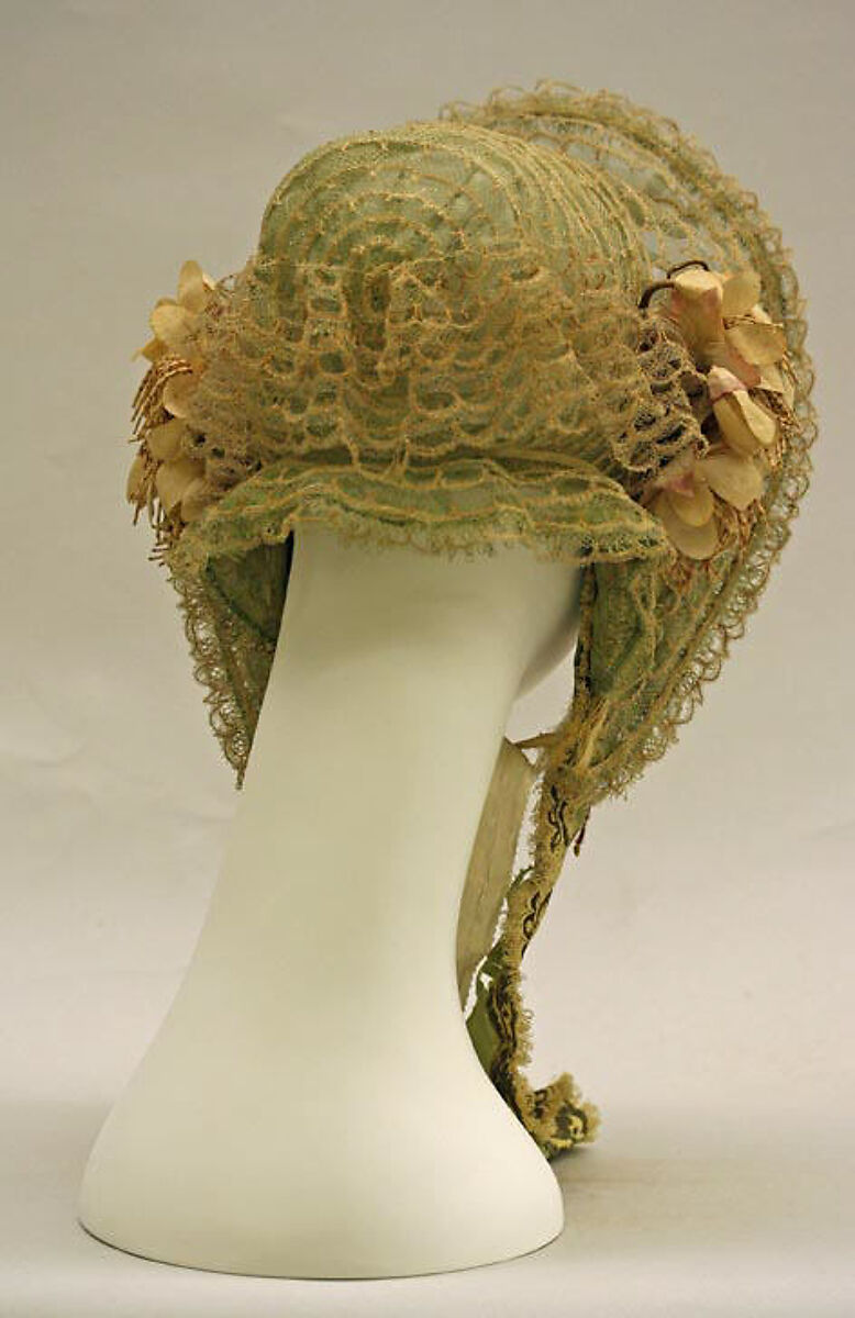 Bonnet, cotton, wool, French