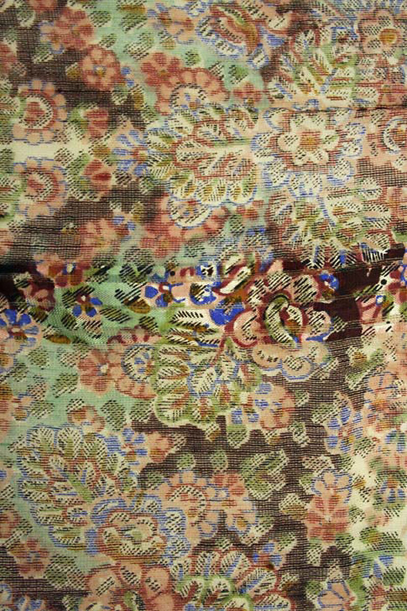 Shawl, silk, wool, French