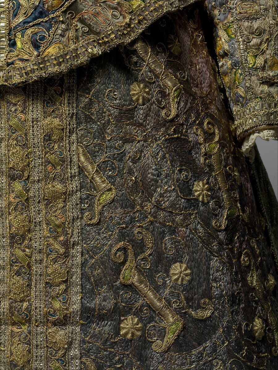 Ensemble, silk, linen, Spanish