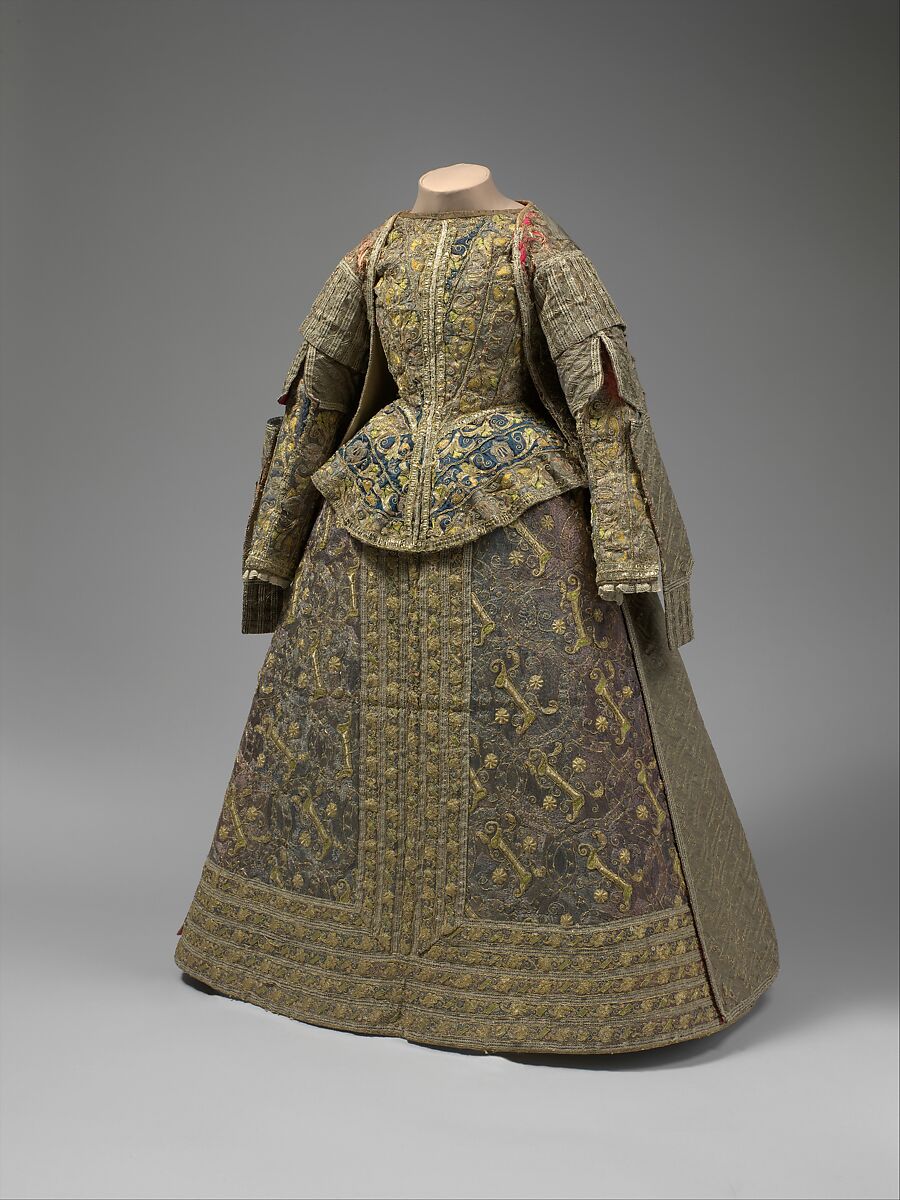 Ensemble, silk, linen, Spanish