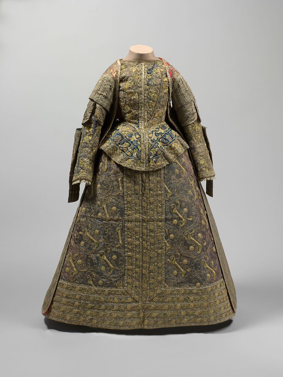 Ensemble, silk, linen, Spanish