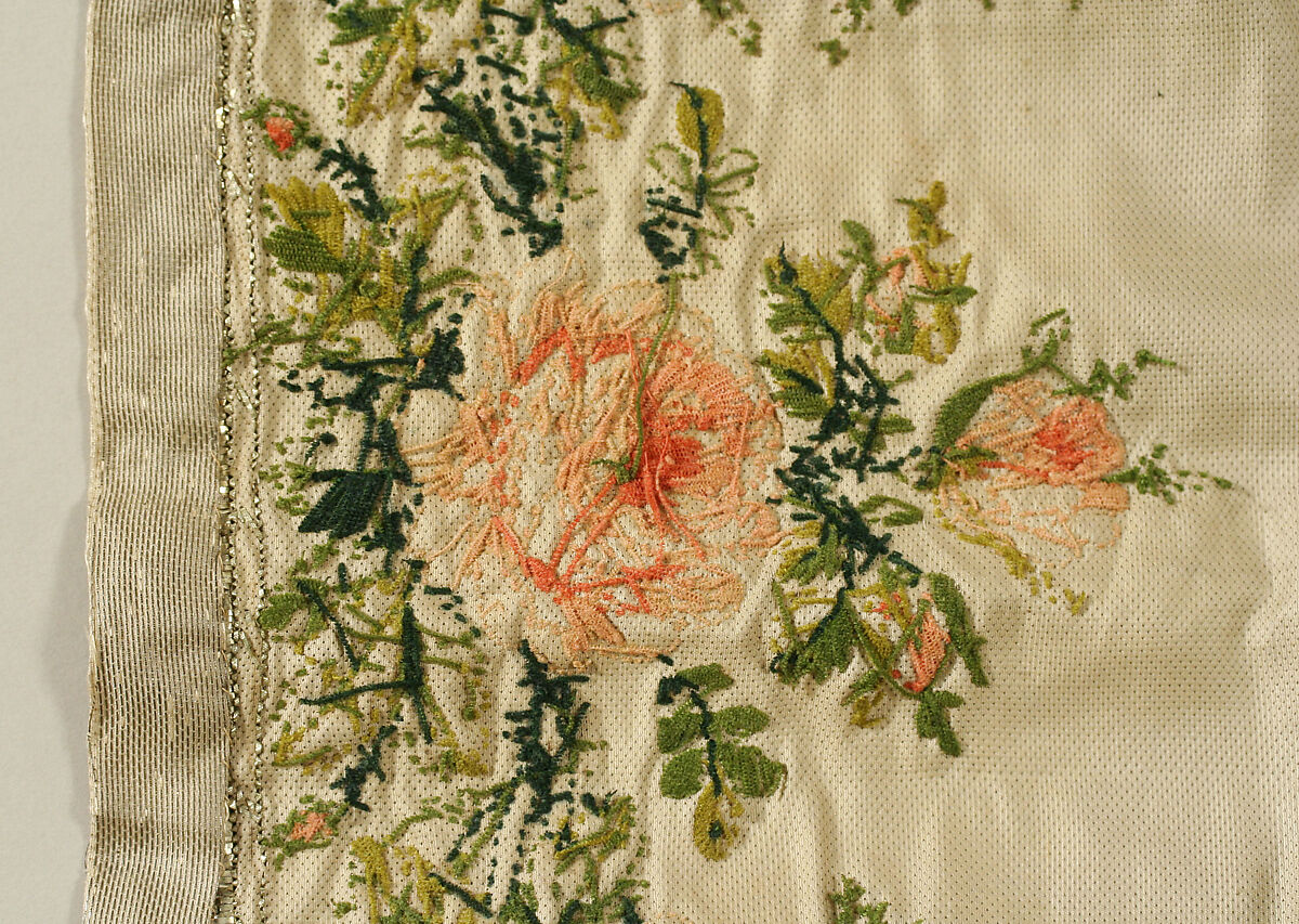 Court train, metallic thread, German