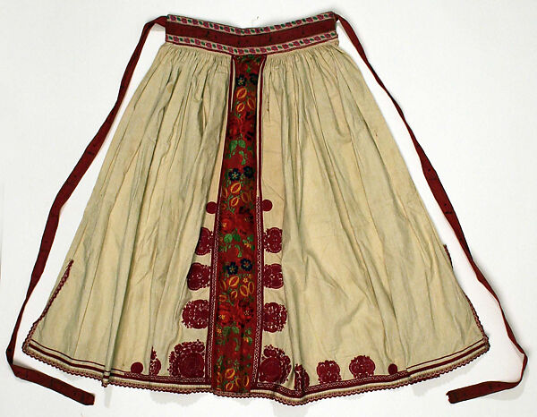 Ensemble, a,c,d) cotton b) linen c), European, Eastern