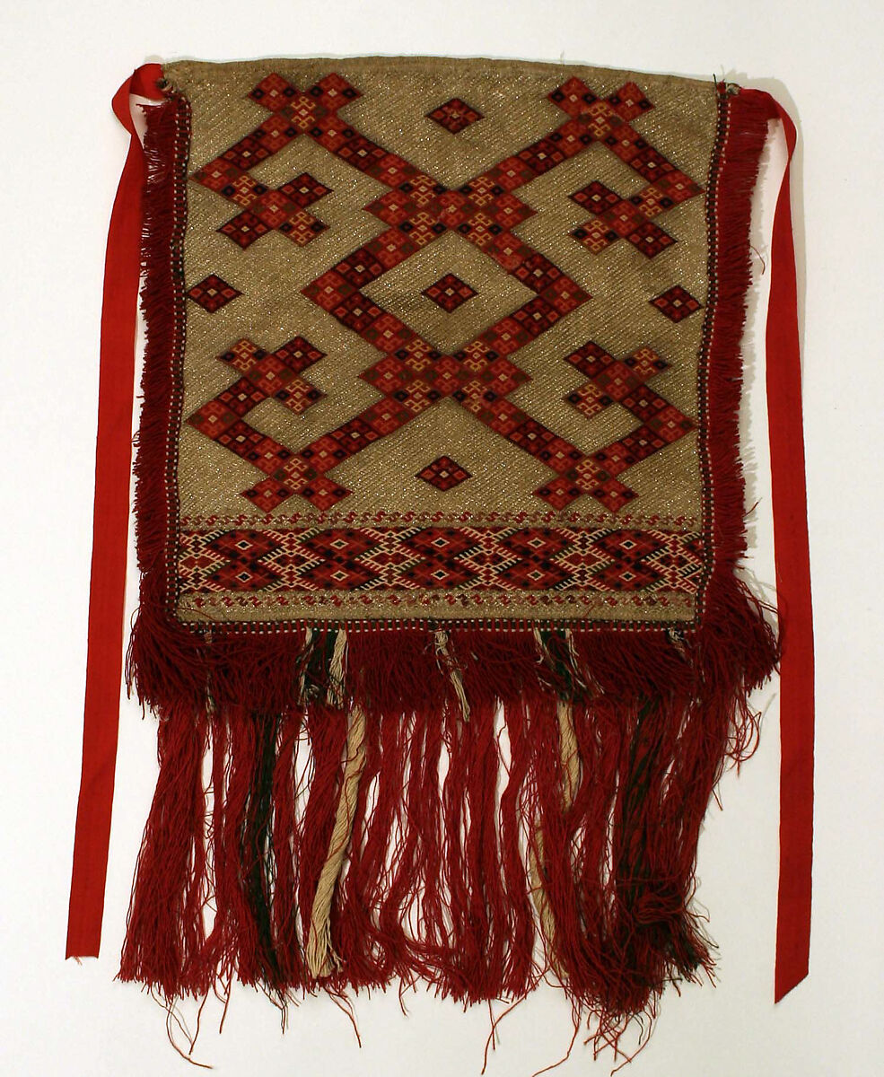 Apron, linen, wool, Romanian 