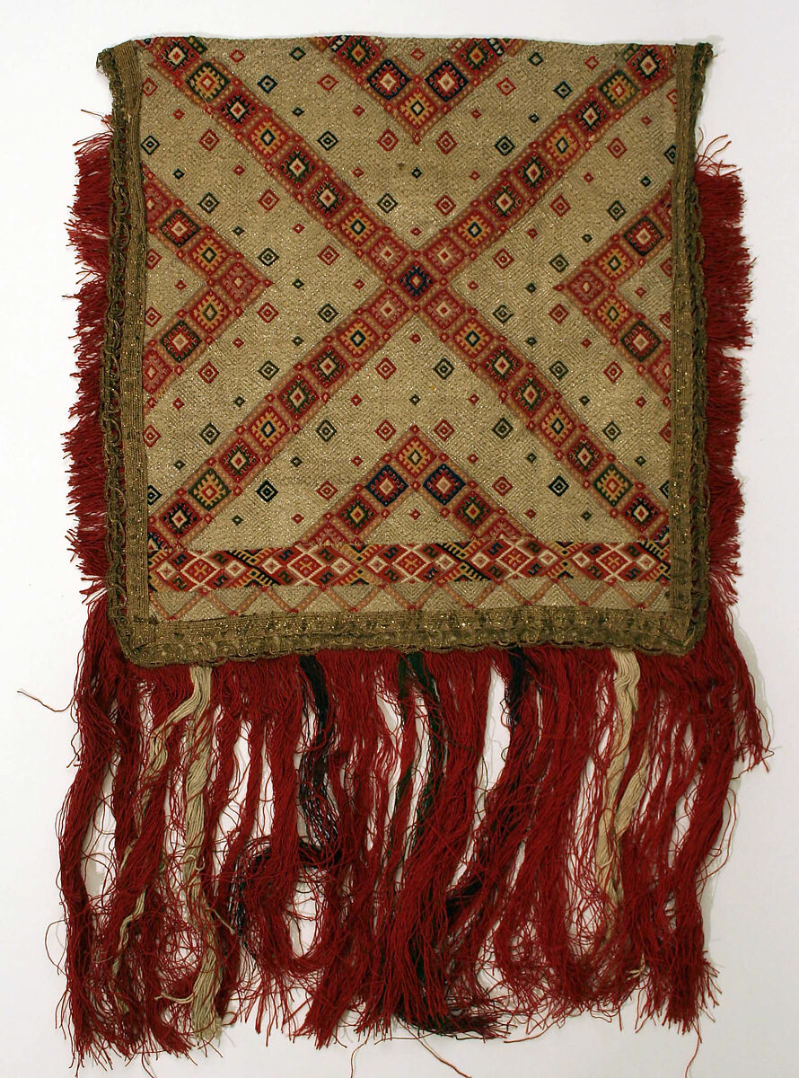 Apron, linen, wool, Romanian 