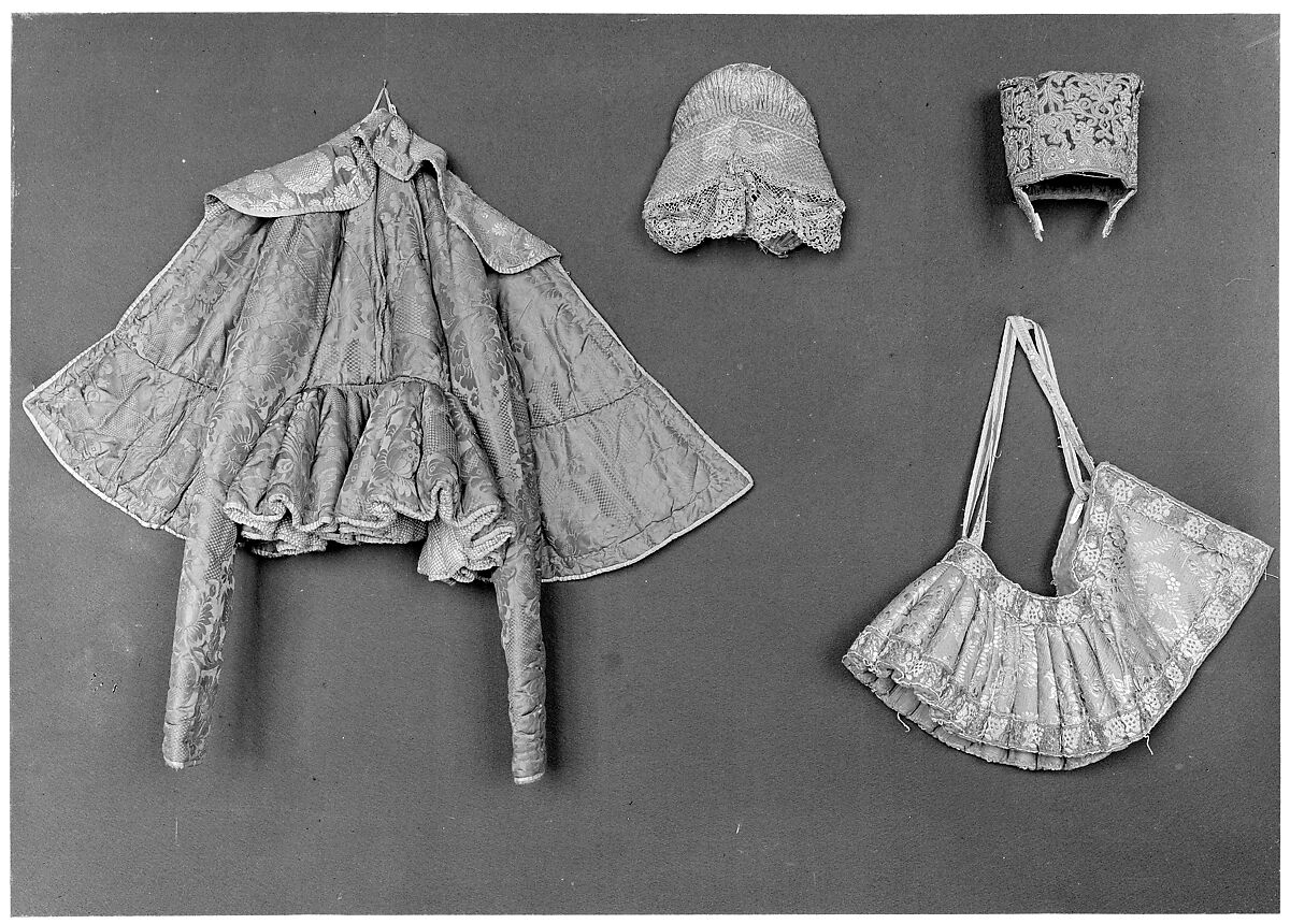 Textile, silk, metallic thread, Russian