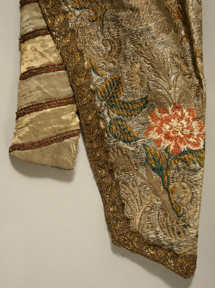 Court ensemble, silk, metal thread, Russian
