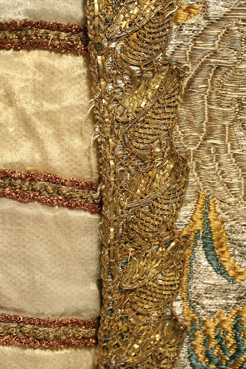 Court ensemble, silk, metal thread, Russian