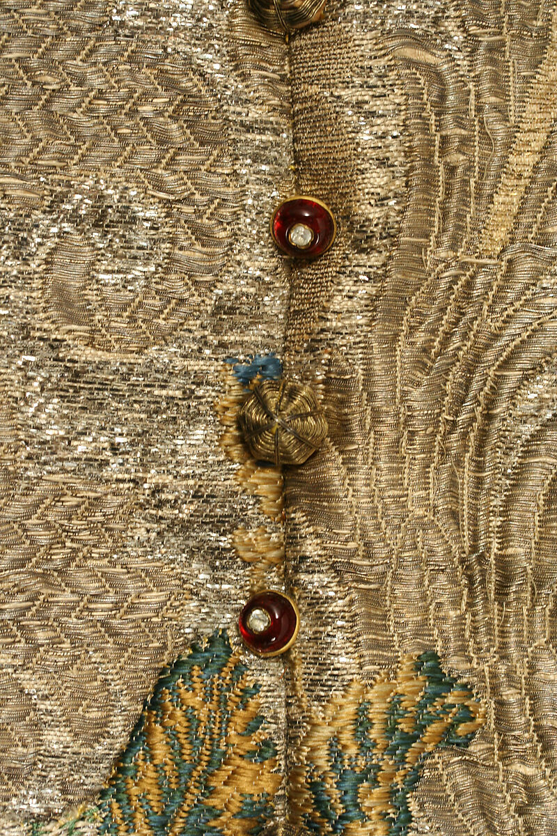 Court ensemble, silk, metal thread, Russian