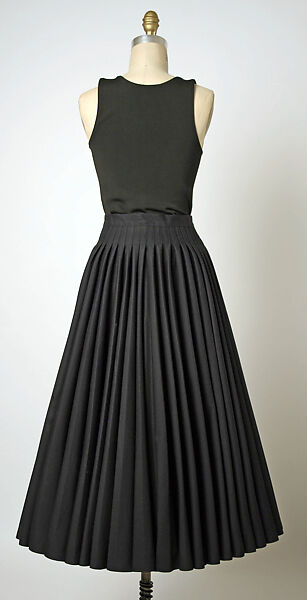 Ensemble, Yohji Yamamoto (Japanese, born Tokyo, 1943), a) synthetic; b) cotton/synthetic blend, Japanese