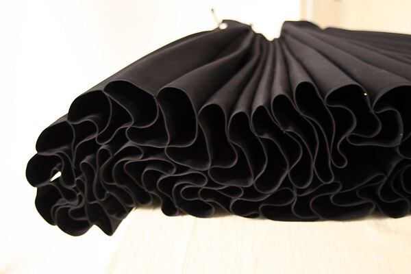 Ensemble, Yohji Yamamoto (Japanese, born Tokyo, 1943), a) synthetic; b) cotton/synthetic blend, Japanese