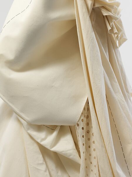 Wedding dress, Yohji Yamamoto (Japanese, born Tokyo, 1943), a) cotton, nylon, silk; b) cotton, nylon, Japanese