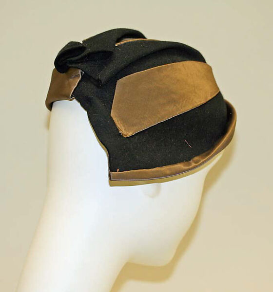 Hat, Hattie Carnegie, Inc. (American, 1918–1965), wool, synthetic fiber, American