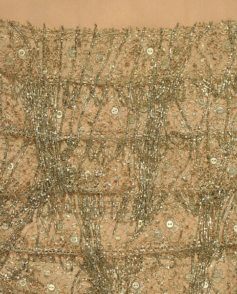 Evening dress, Irfé (French, founded 1924), silk, metal, glass, French