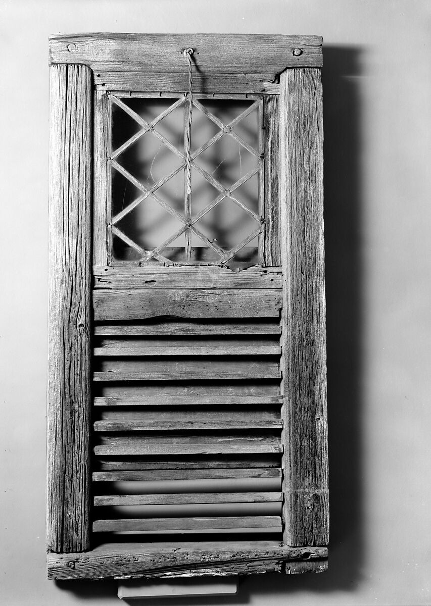 Window with Shutter, Pine, American