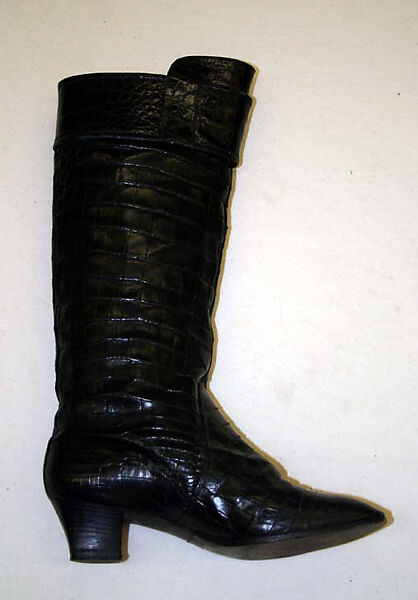 Boots, House of Dior (French, founded 1946), a, b) leather, French