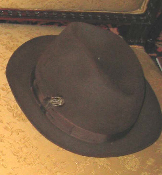 Ensemble, (g, h) Hat by James Lock &amp; Co. Ltd (British, founded 1676), a) wool, silk; b-d) wool; e) cotton; f-h) wool; i,j) leather, British