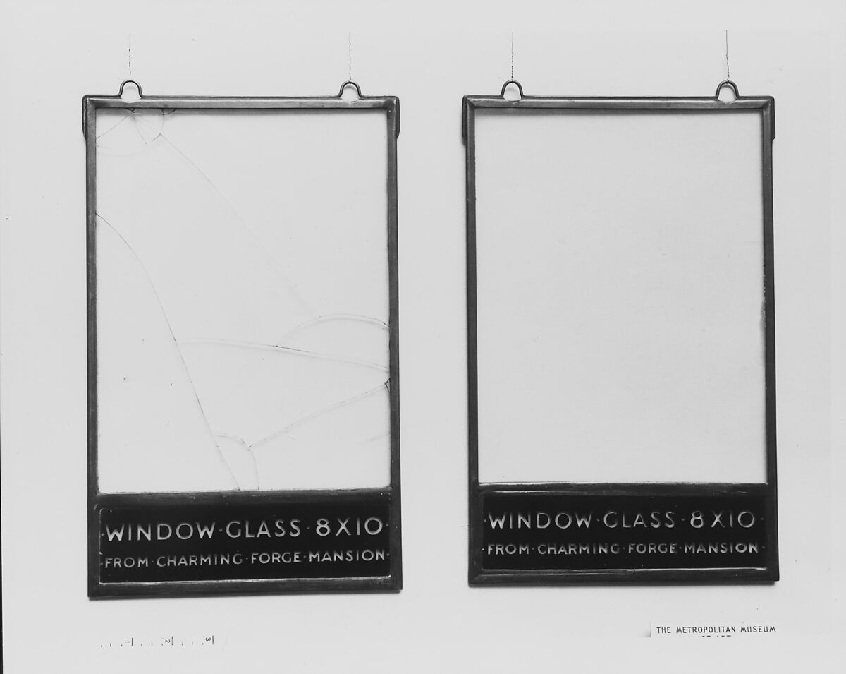 Windowpane, Henry William Stiegel (American (born Germany), Cologne 1729–1785 Charming Forge, Pennsylvania), Free-blown glass, lead, American 