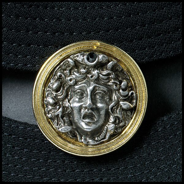 Dress, Gianni Versace (Italian, founded 1978), wool/silk blend, leather, metal, Italian