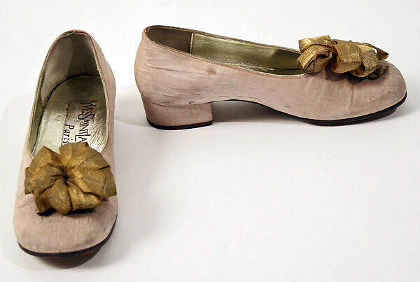 Flower girl ensemble, Yves Saint Laurent (French, founded 1961), (a) silk, metallic thread, cotton, nylon, metal, glass
(b) cotton, horsehair
(c, d) silk, metallic thread
(e) silk, metallic thread, metal
(f) metal, glass
(g, h) glass, metal
(i, j) metal, glass, French