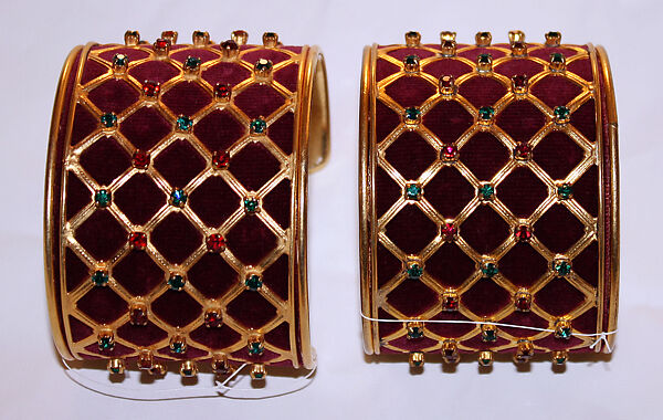 Wedding ensemble, Yves Saint Laurent (French, founded 1961), (a) silk, nylon, metallic thread, metal, glass; (b) silk, nylon; (c) silk, nylon, metallic thread; (d) silk, nylon, metal; (e, f) silk, nylon, metallic thread, leather, glass; (g, h) silk, nylon, metal, glass; (i) glass; (j) metal, feathers; (k) silk, nylon, metallic thread, metal, glass; (l) metal, glass; (m) silk, nylon, metal; (n,o) metal, glass, French