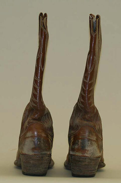 Ensemble, (a) Levi-Strauss and Company (American, founded ca. 1853), cotton, leather, jute, American