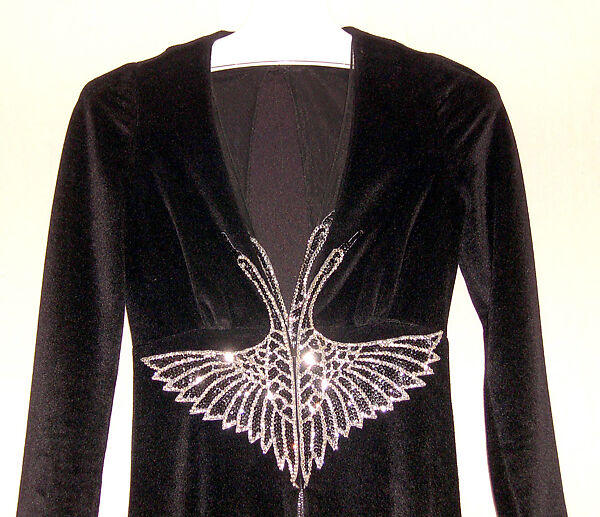 Loungewear, John Kloss (American, 1937–1987), nylon, rayon, plastic, glass, wool, feathers, American