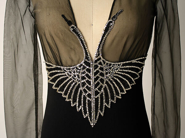 Loungewear, John Kloss (American, 1937–1987), nylon, rayon, plastic, glass, wool, feathers, American