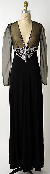 Loungewear, John Kloss (American, 1937–1987), nylon, rayon, plastic, glass, wool, feathers, American