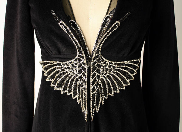 Loungewear, John Kloss (American, 1937–1987), nylon, rayon, plastic, glass, wool, feathers, American