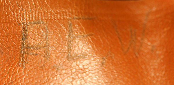 Hunting ensemble, (a–e) Abercrombie and Fitch Co. (American, founded 1892), (a, b) wool
(c) cotton
(d) wool, leather, fur
(e–h) leather, American